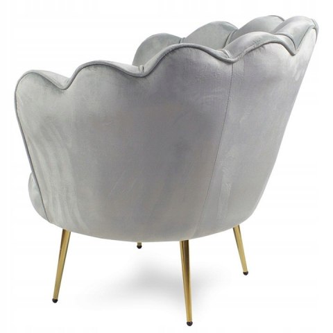Krzesło Fotel Muszla Lugano DONNA VELVET GREY Lugano Krzesło Fotel Muszla Lugano DONNA VELVET GREY Lugano