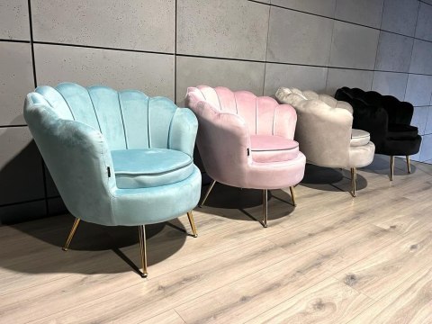 Krzesło Fotel Muszla Lugano DONNA VELVET MINT Lugano Krzesło Fotel Muszla Lugano DONNA VELVET MINT Lugano