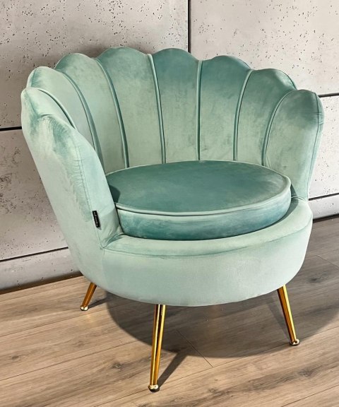 Krzesło Fotel Muszla Lugano DONNA VELVET MINT Lugano Krzesło Fotel Muszla Lugano DONNA VELVET MINT Lugano