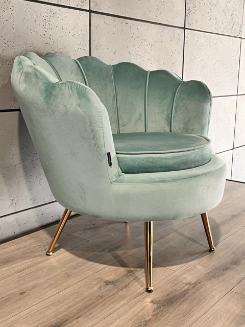 Krzesło Fotel Muszla Lugano DONNA VELVET MINT Lugano Krzesło Fotel Muszla Lugano DONNA VELVET MINT Lugano