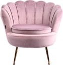 Krzesło Fotel Muszla Lugano DONNA VELVET PINK OUTLET Lugano