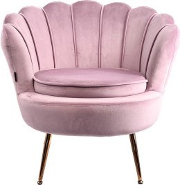 Krzesło Fotel Muszla Lugano DONNA VELVET PINK OUTLET Lugano