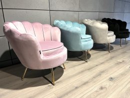 Krzesło Fotel Muszla Lugano DONNA VELVET PINK OUTLET Lugano