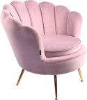 Krzesło Fotel Muszla Lugano DONNA VELVET PINK OUTLET Lugano