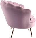 Krzesło Fotel Muszla Lugano DONNA VELVET PINK OUTLET Lugano