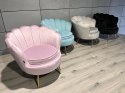 Krzesło Fotel Muszla Lugano DONNA VELVET PINK OUTLET Lugano