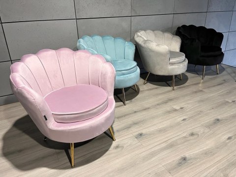 Krzesło Fotel Muszla Lugano DONNA VELVET PINK OUTLET Lugano Krzesło Fotel Muszla Lugano DONNA VELVET PINK OUTLET Lugano