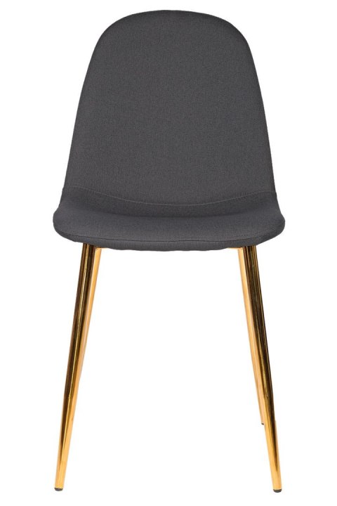 Krzesło GIULIA DARK GREY FABRIC GOLD Lugano