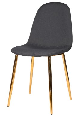Krzesło GIULIA DARK GREY FABRIC GOLD Lugano