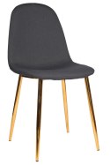 Krzesło GIULIA DARK GREY FABRIC GOLD Lugano