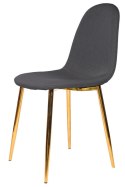 Krzesło GIULIA DARK GREY FABRIC GOLD Lugano