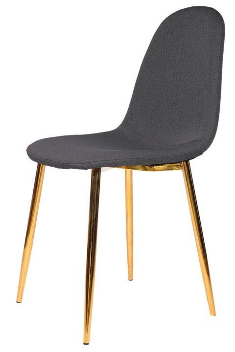 Krzesło GIULIA DARK GREY FABRIC GOLD Lugano Krzesło GIULIA DARK GREY FABRIC GOLD Lugano