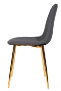 Krzesło GIULIA DARK GREY FABRIC GOLD Lugano