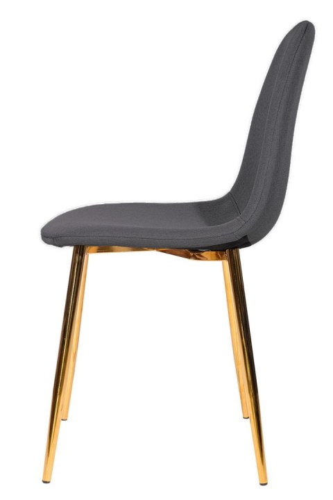 Krzesło GIULIA DARK GREY FABRIC GOLD Lugano Krzesło GIULIA DARK GREY FABRIC GOLD Lugano