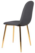 Krzesło GIULIA DARK GREY FABRIC GOLD Lugano
