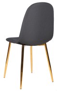 Krzesło GIULIA DARK GREY FABRIC GOLD Lugano