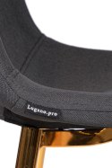 Krzesło GIULIA DARK GREY FABRIC GOLD Lugano