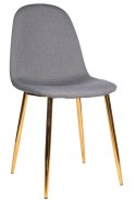 Krzesło GIULIA GREY FABRIC GOLD Lugano