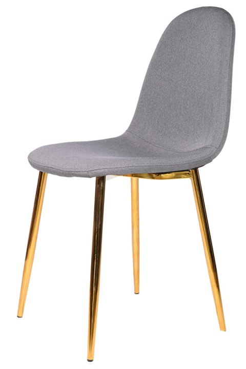 Krzesło GIULIA GREY FABRIC GOLD Lugano Krzesło GIULIA GREY FABRIC GOLD Lugano