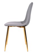 Krzesło GIULIA GREY FABRIC GOLD Lugano