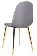 Krzesło GIULIA GREY FABRIC GOLD Lugano