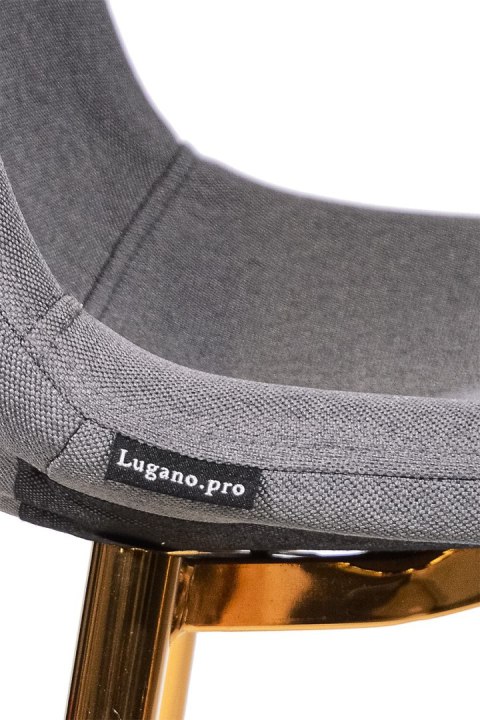 Krzesło GIULIA GREY FABRIC GOLD Lugano Krzesło GIULIA GREY FABRIC GOLD Lugano