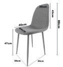 Krzesło GIULIA GREY FABRIC GOLD Lugano