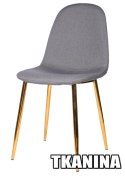 Krzesło GIULIA GREY FABRIC GOLD Lugano