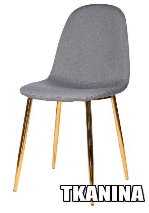Krzesło GIULIA GREY FABRIC GOLD Lugano Krzesło GIULIA GREY FABRIC GOLD Lugano