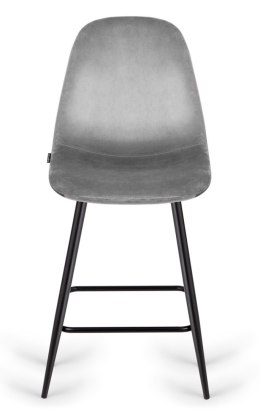 Krzesło barowe AVA GREY VELVET hoker BAR Lugano