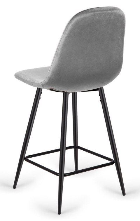 Krzesło barowe AVA GREY VELVET hoker BAR Lugano Krzesło barowe AVA GREY VELVET hoker BAR Lugano