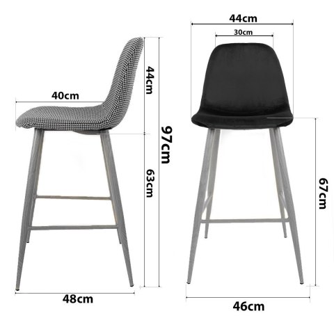 Krzesło barowe hoker AVOLA FABRIC OUTLET Lugano Krzesło barowe hoker AVOLA FABRIC OUTLET Lugano