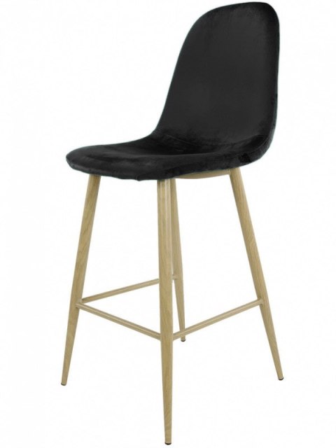 Krzesło barowe hoker AVOLA BLACK VELVET II GATUNEK Lugano Krzesło barowe hoker AVOLA BLACK VELVET II GATUNEK Lugano