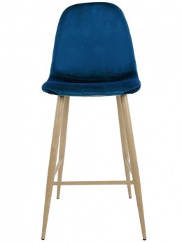Krzesło barowe hoker AVOLA BLUE VELVET Lugano