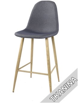 Krzesło barowe hoker AVOLA DARK GREY FABRIC Lugano