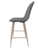 Krzesło barowe hoker AVOLA DARK GREY FABRIC Lugano