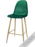Krzesło barowe hoker AVOLA GREEN VELVET Lugano
