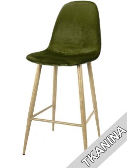 Krzesło barowe hoker AVOLA KHAKI VELVET Lugano