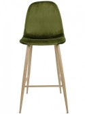 Krzesło barowe hoker AVOLA KHAKI VELVET Lugano