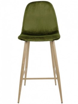 Krzesło barowe hoker AVOLA KHAKI VELVET Lugano