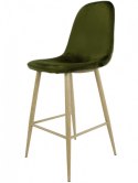 Krzesło barowe hoker AVOLA KHAKI VELVET Lugano