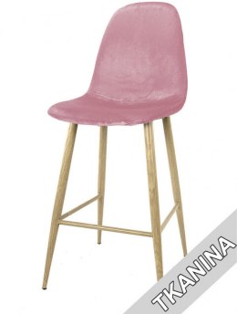 Krzesło barowe hoker AVOLA PINK VELVET Lugano
