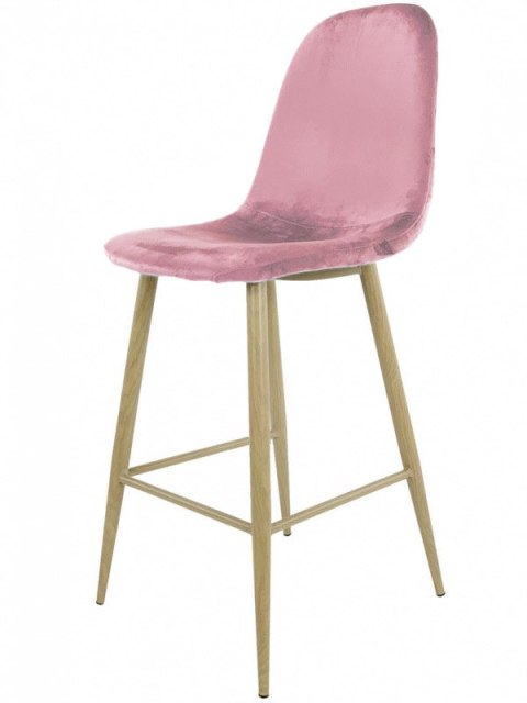 Krzesło barowe hoker AVOLA PINK VELVET Lugano Krzesło barowe hoker AVOLA PINK VELVET Lugano