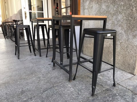Krzesło barowe hoker BARI NERO loft Lugano Krzesło barowe hoker BARI NERO loft Lugano