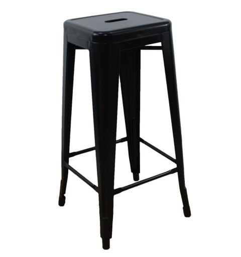 Krzesło barowe hoker BARI NERO loft - OUTLET Lugano Krzesło barowe hoker BARI NERO loft - OUTLET Lugano