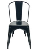 Krzesło metalowe loft CORSICA BLACK II GATUNEK Lugano