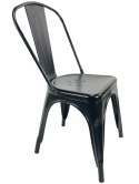 Krzesło metalowe loft CORSICA BLACK II GATUNEK Lugano