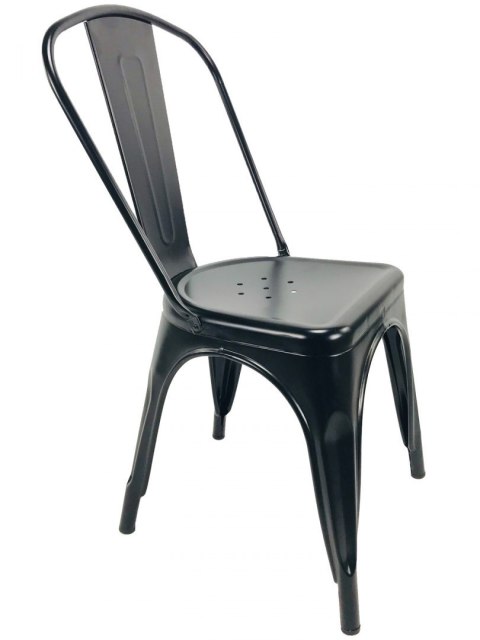 Krzesło metalowe loft CORSICA BLACK II GATUNEK Lugano Krzesło metalowe loft CORSICA BLACK II GATUNEK Lugano
