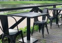 Krzesło metalowe loft CORSICA BLACK II GATUNEK Lugano