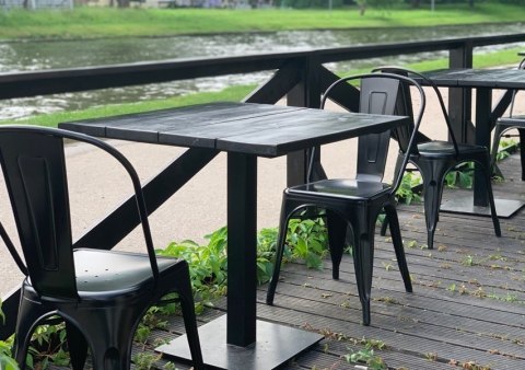 Krzesło metalowe loft CORSICA BLACK II GATUNEK Lugano Krzesło metalowe loft CORSICA BLACK II GATUNEK Lugano